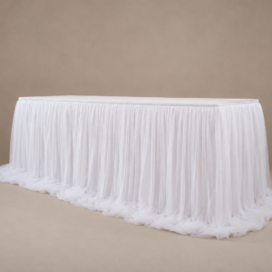 MANTEL RUCHA - Blanco Organza