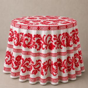 MANTEL POLLERA - Rojo 60"