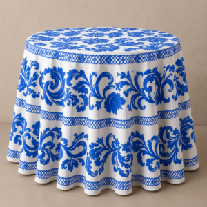 MANTEL POLLERA - Azul 60"