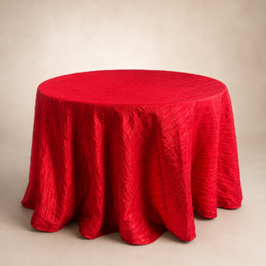 MANTEL RUBI - Rojo Corrugado 60"