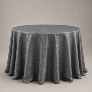 MANTEL STERLING - Gris Plata Corrugado 60"