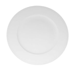 PLATO BUFFET PERLA - Blanco Borde Perlado