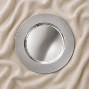 PORTAPLATO INOX - Plateado