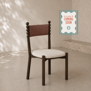 SILLA MÍA - Lino Off White / Terracota